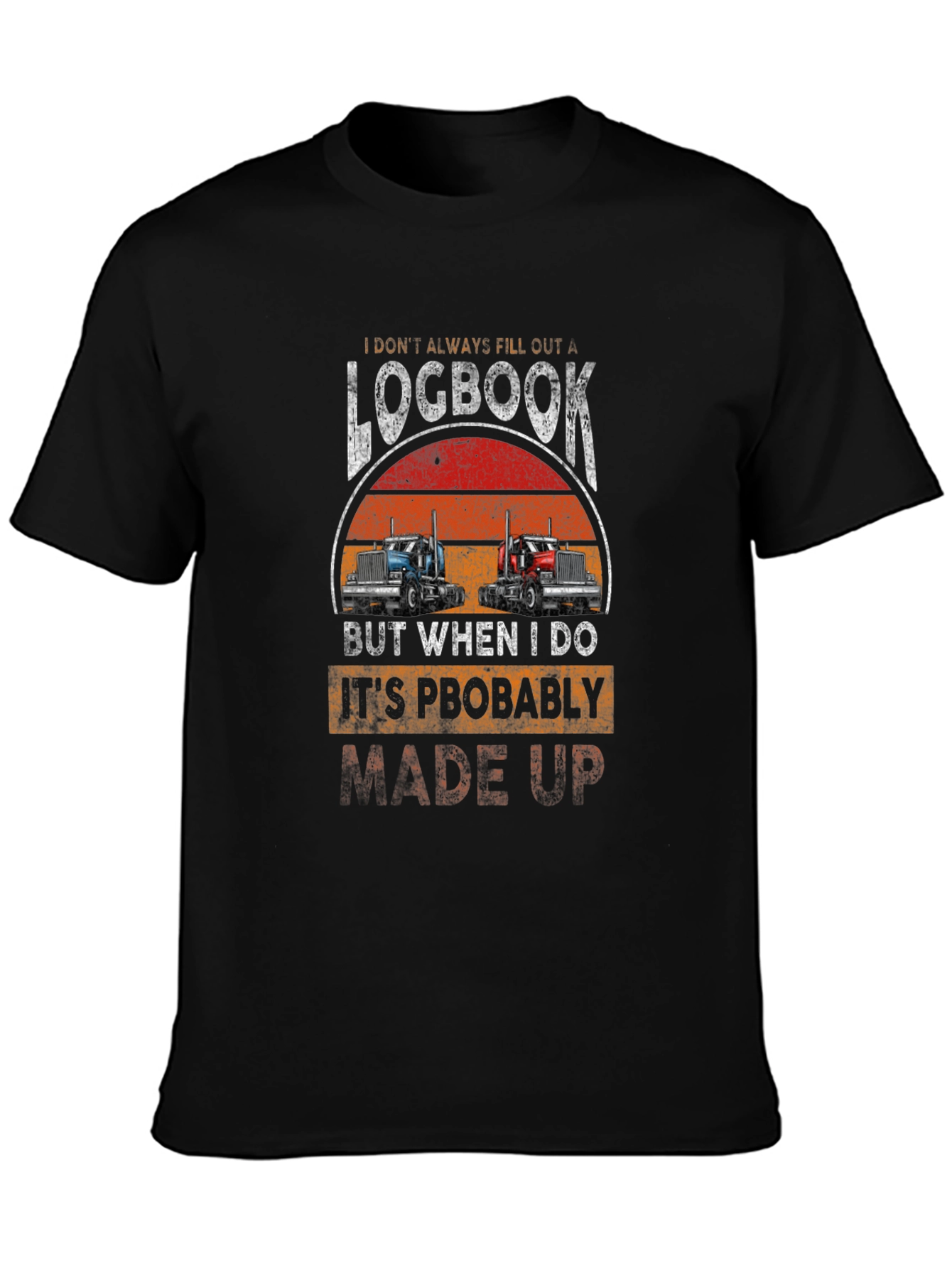 Trucker Logbook Graphic T-Shirt