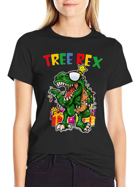 Tree Rex Christmas T-Shirt - Holiday Dinosaur Tee