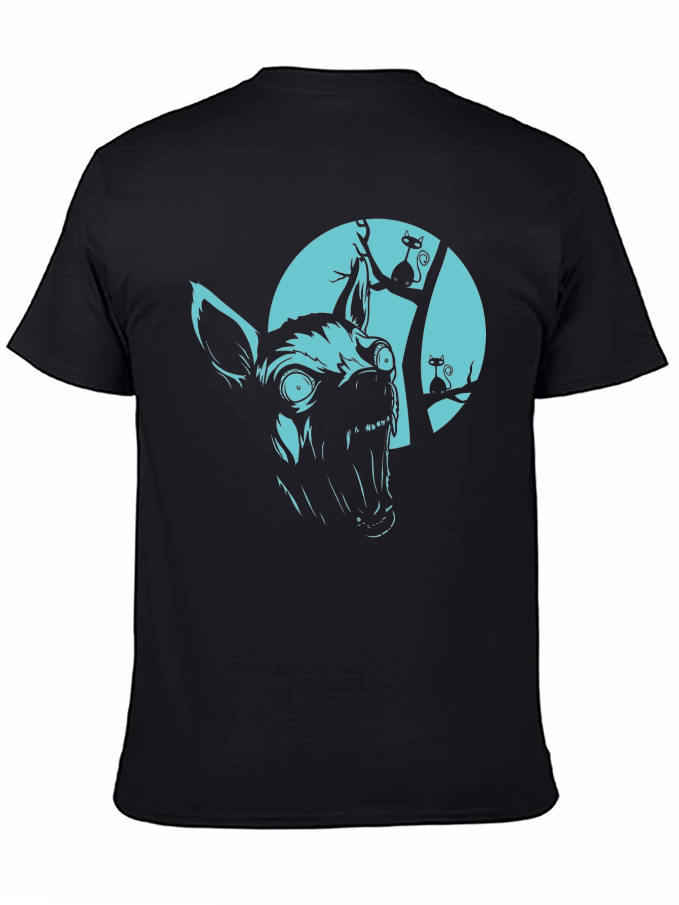 Mens Halloween Dog & Cat Graphic Tee
