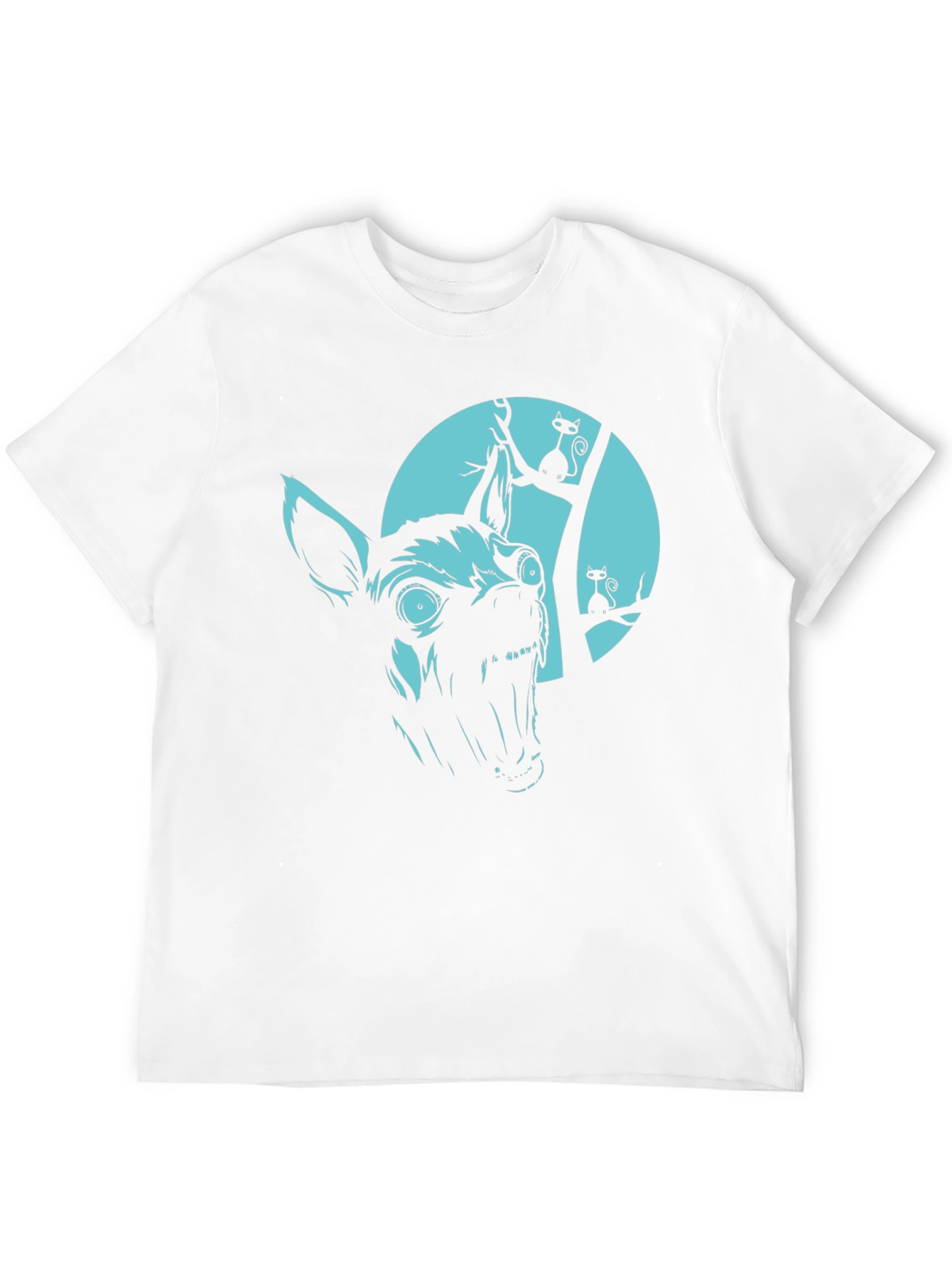 Mens Halloween Dog & Cat Graphic Tee