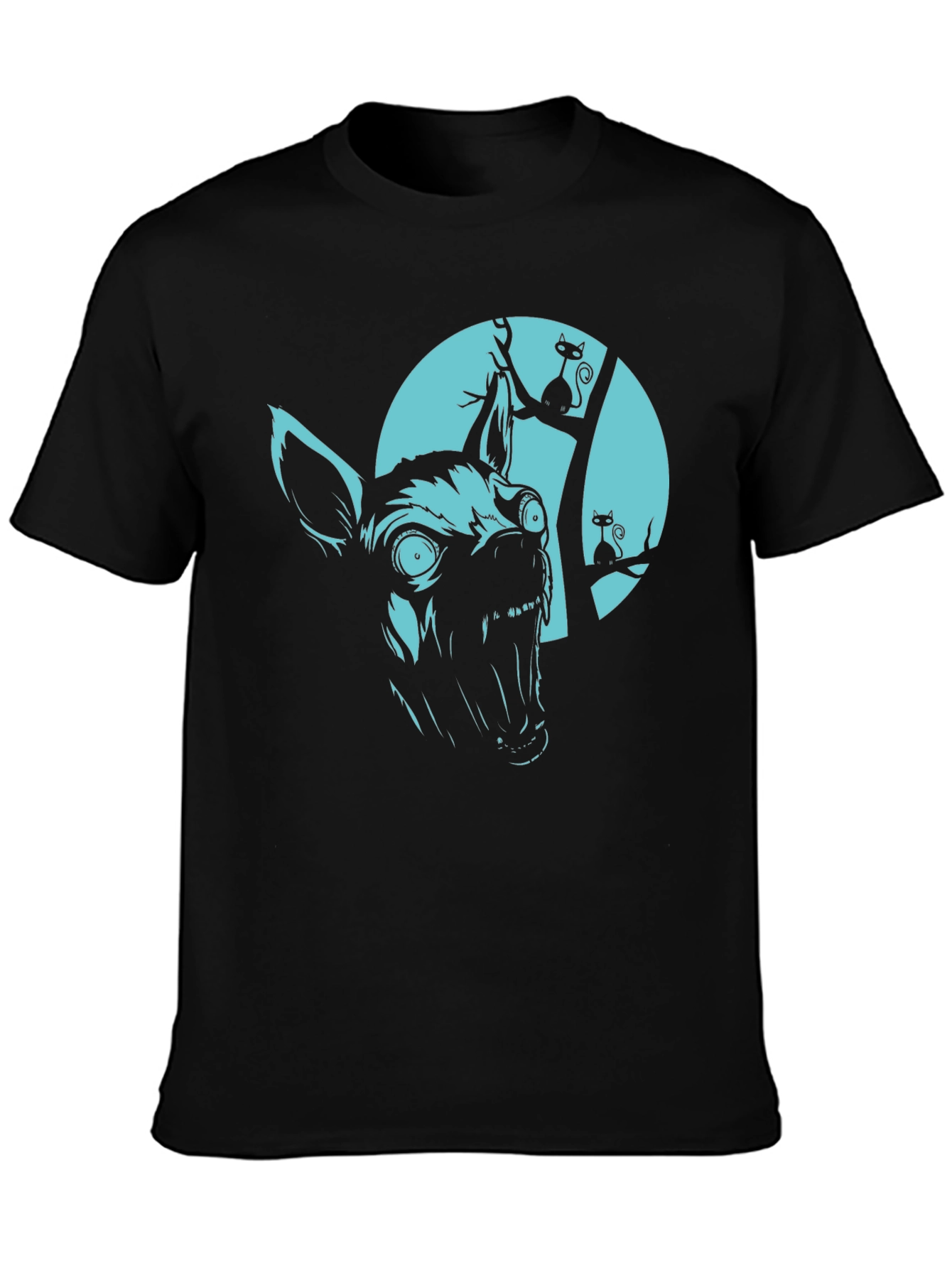 Mens Halloween Dog & Cat Graphic Tee