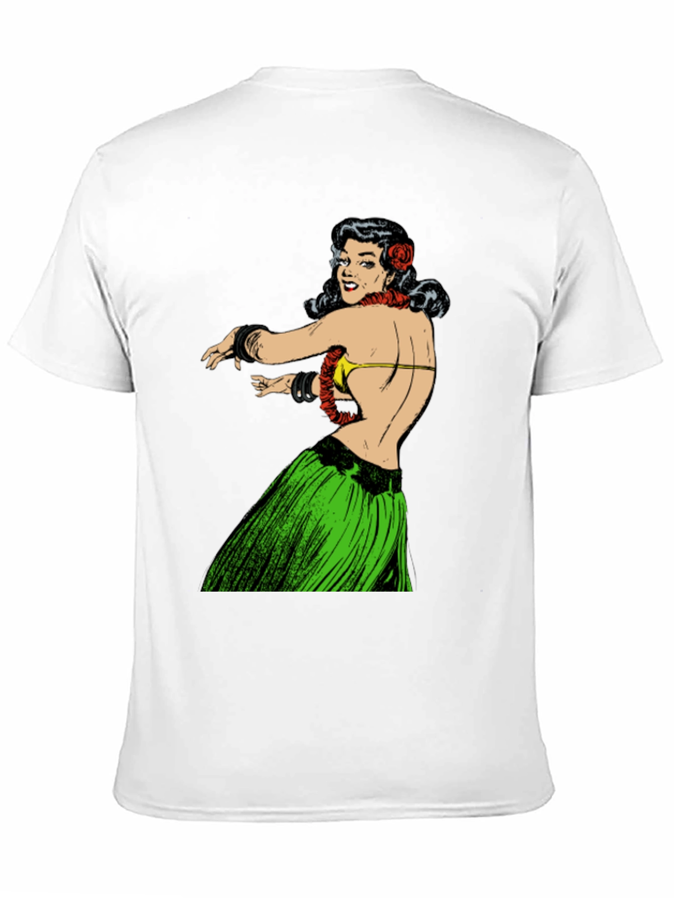 Hula Girl Graphic Tee - Retro Style