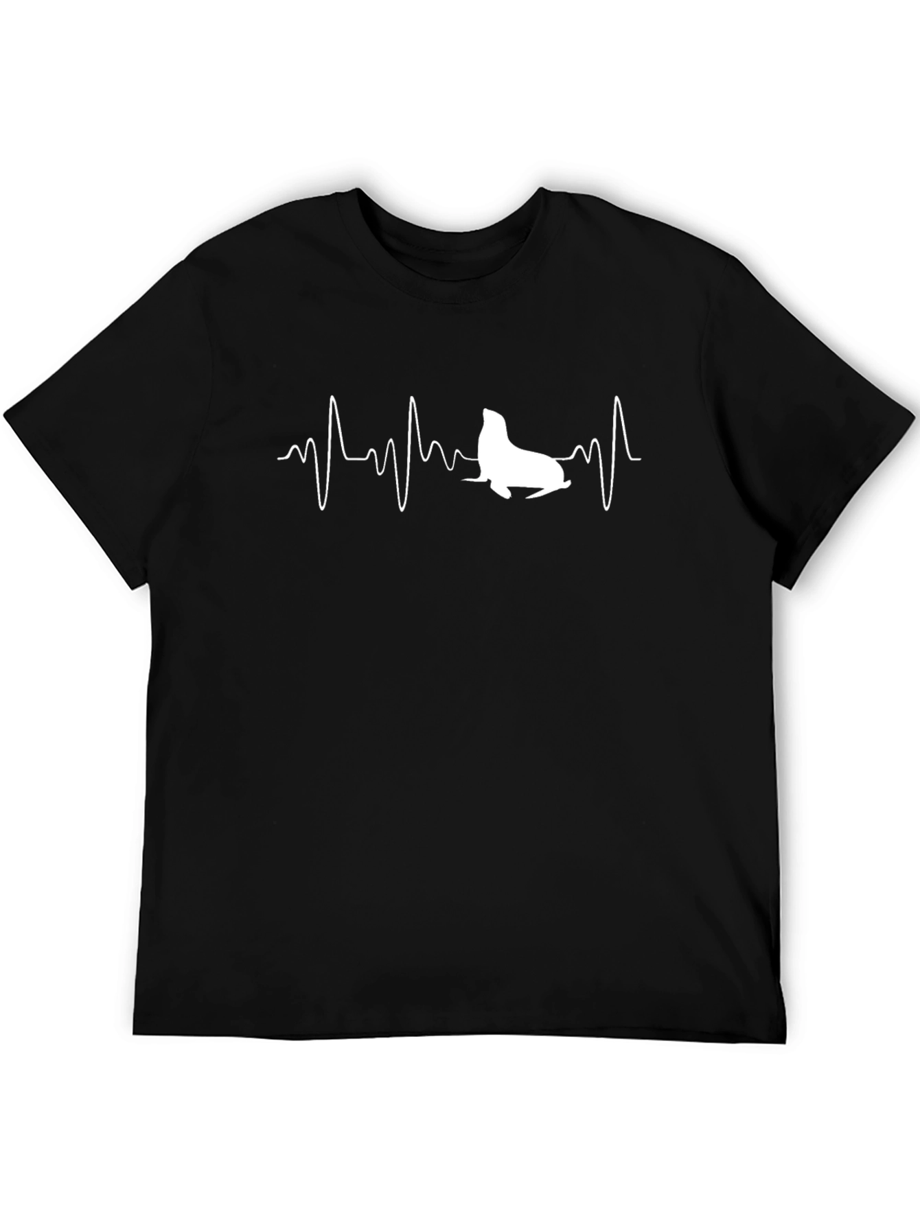 Seal Heartbeat Graphic Tee - Unique Animal Lover Shirt