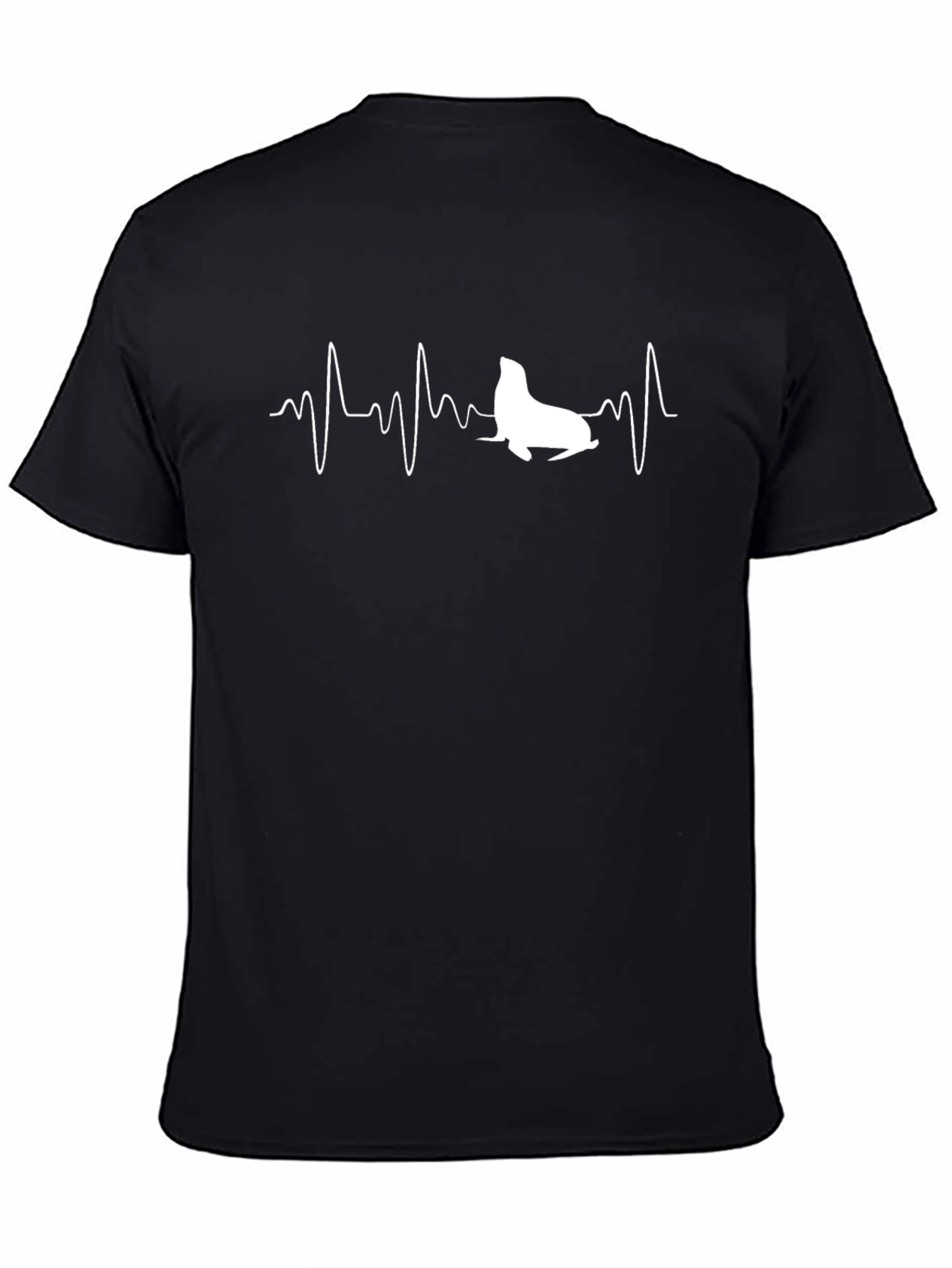 Seal Heartbeat Graphic Tee - Unique Animal Lover Shirt