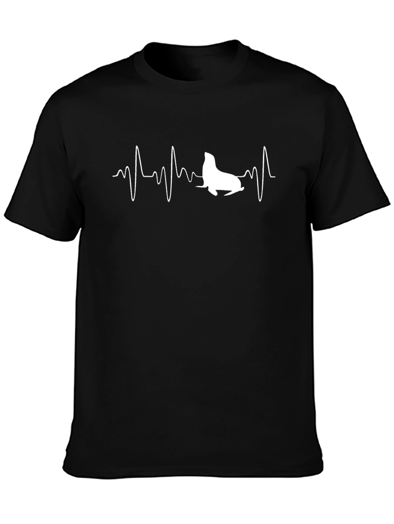 Seal Heartbeat Graphic Tee - Unique Animal Lover Shirt