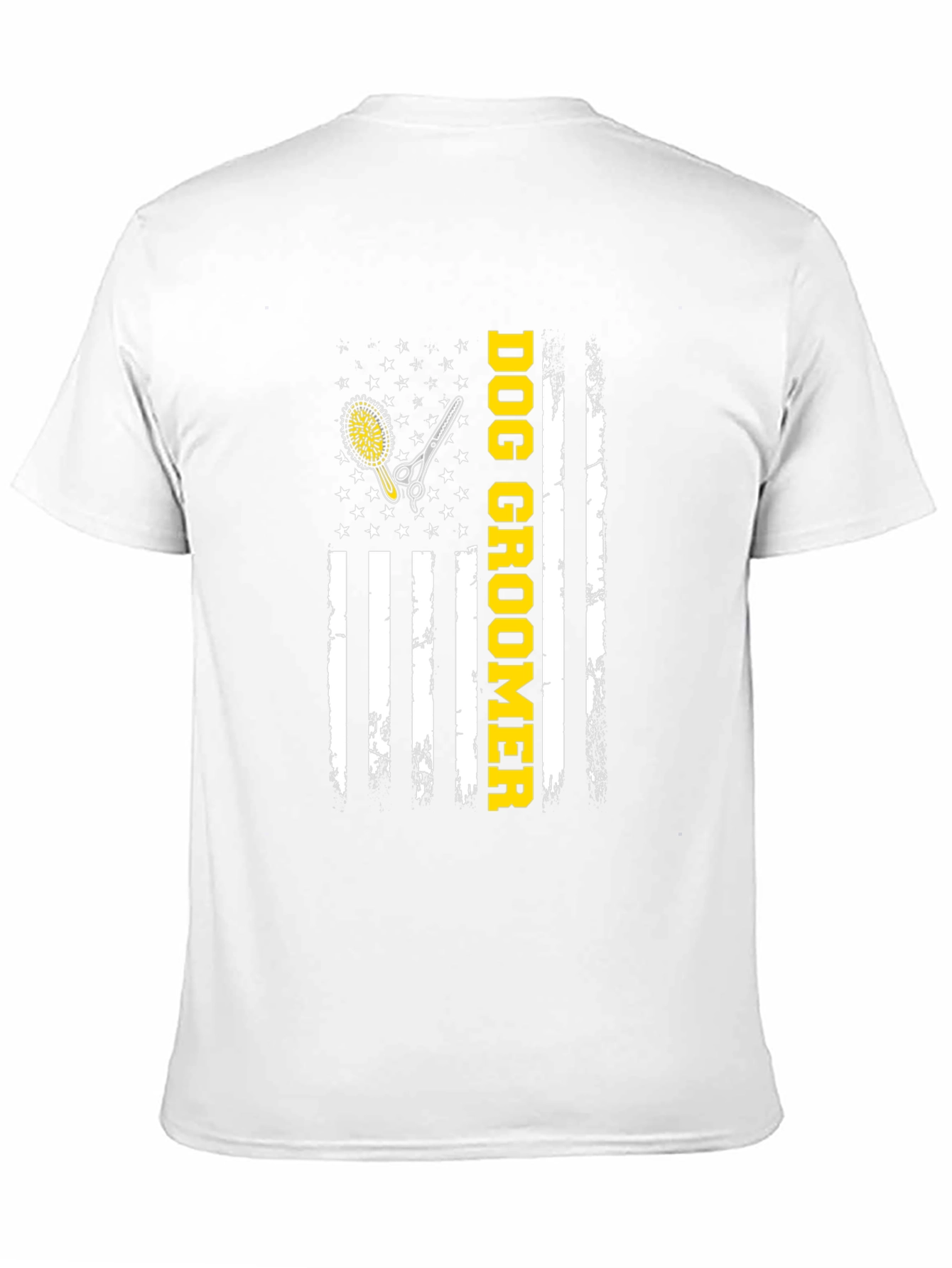 Dog Groomer American Flag T-Shirt