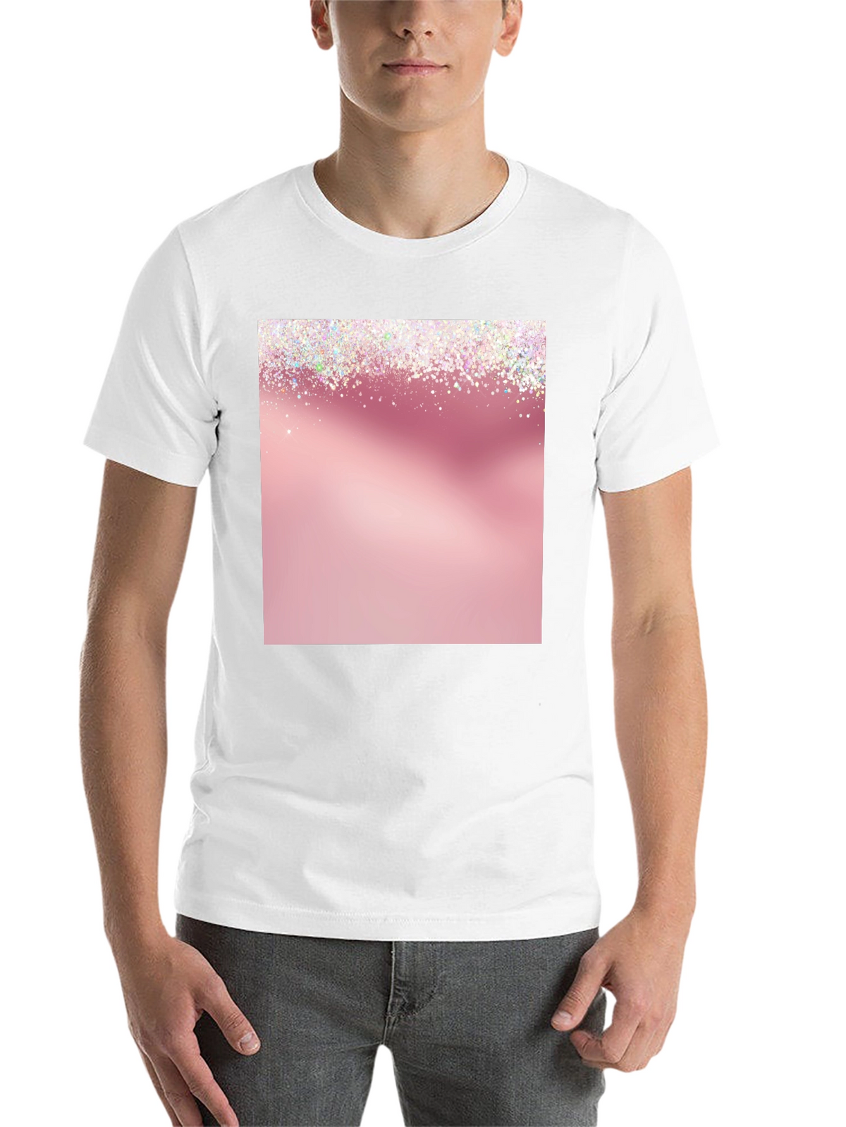 Sparkly Pink Graphic Tee - Stylish & Trendy
