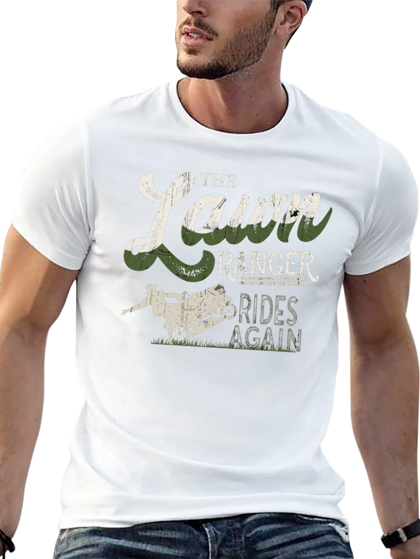 Lawn Ranger Rides Again Mens Graphic T-Shirt
