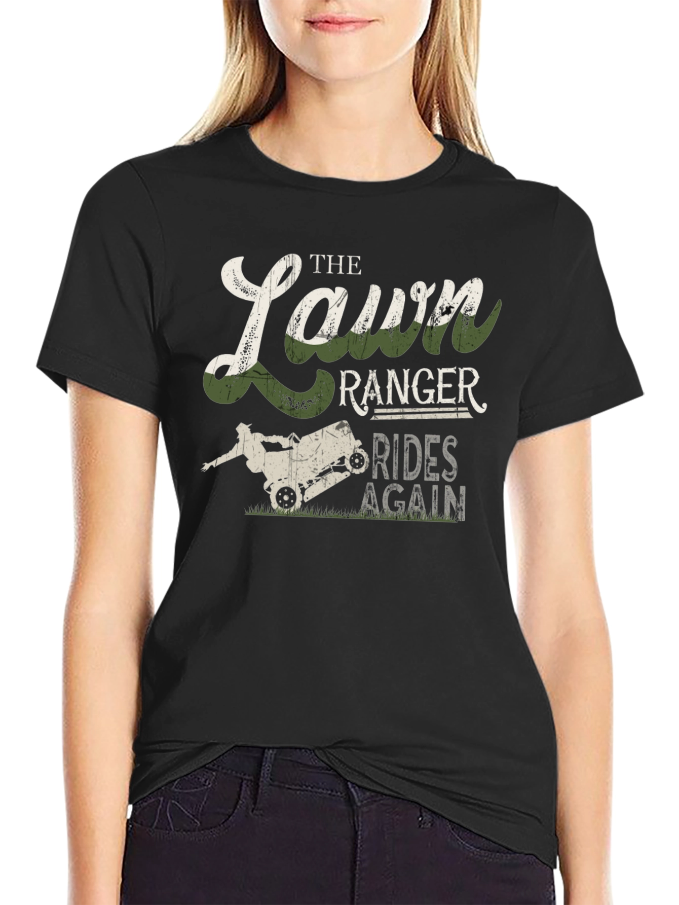 Lawn Ranger Rides Again Mens Graphic T-Shirt