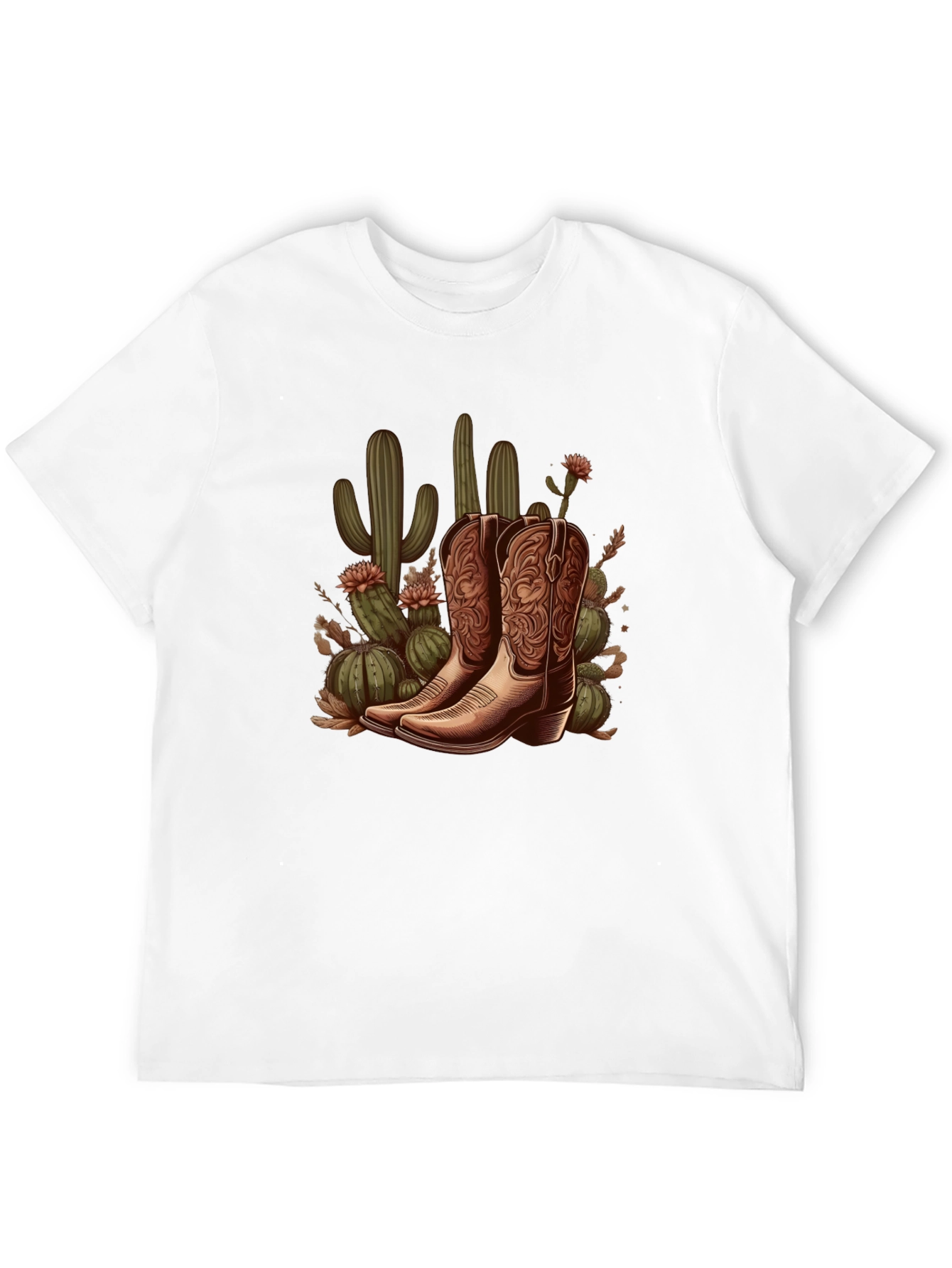 Cowboy Boots and Cactus Graphic Tee