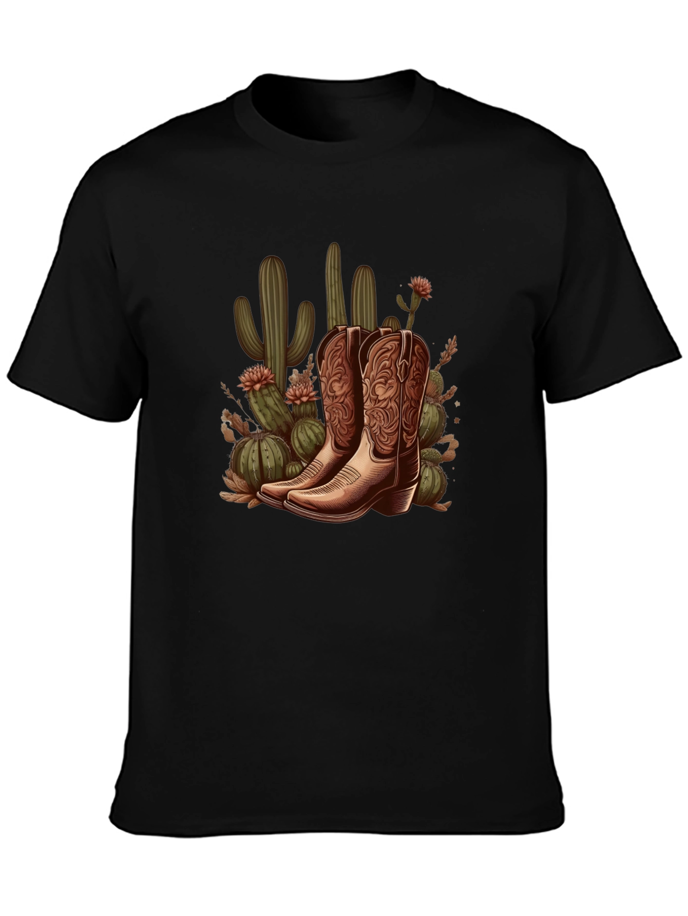 Cowboy Boots and Cactus Graphic Tee