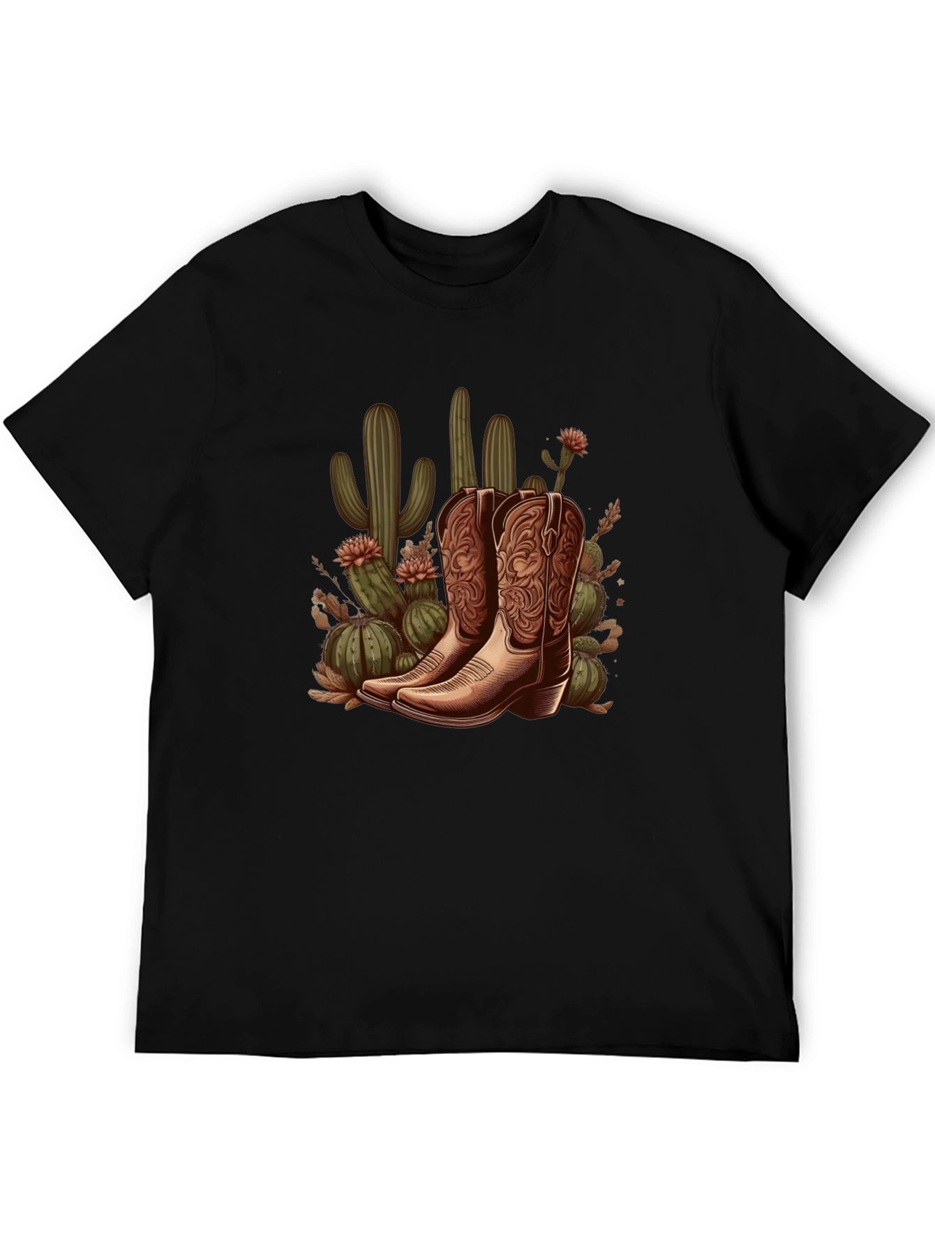 Cowboy Boots and Cactus Graphic Tee
