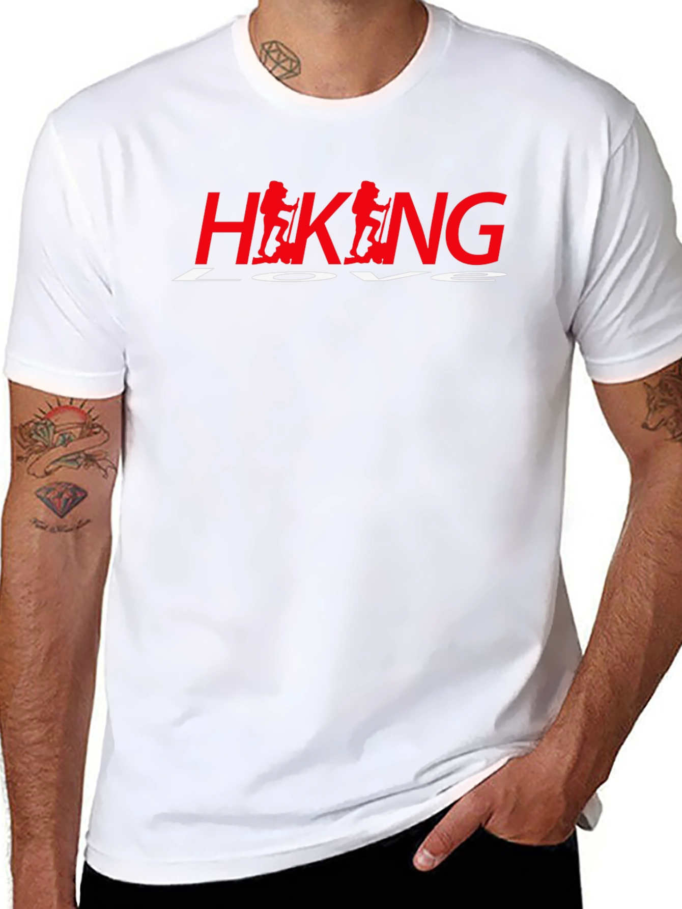 Hiking Love Graphic T-Shirt - Black