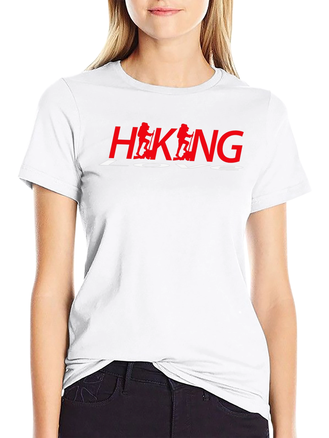 Hiking Love Graphic T-Shirt - Black