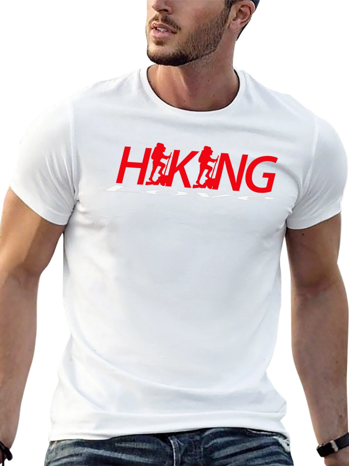 Hiking Love Graphic T-Shirt - Black