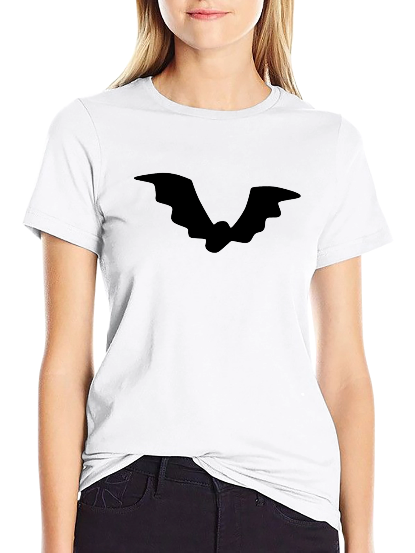Black Bat Graphic Tee - Halloween Style
