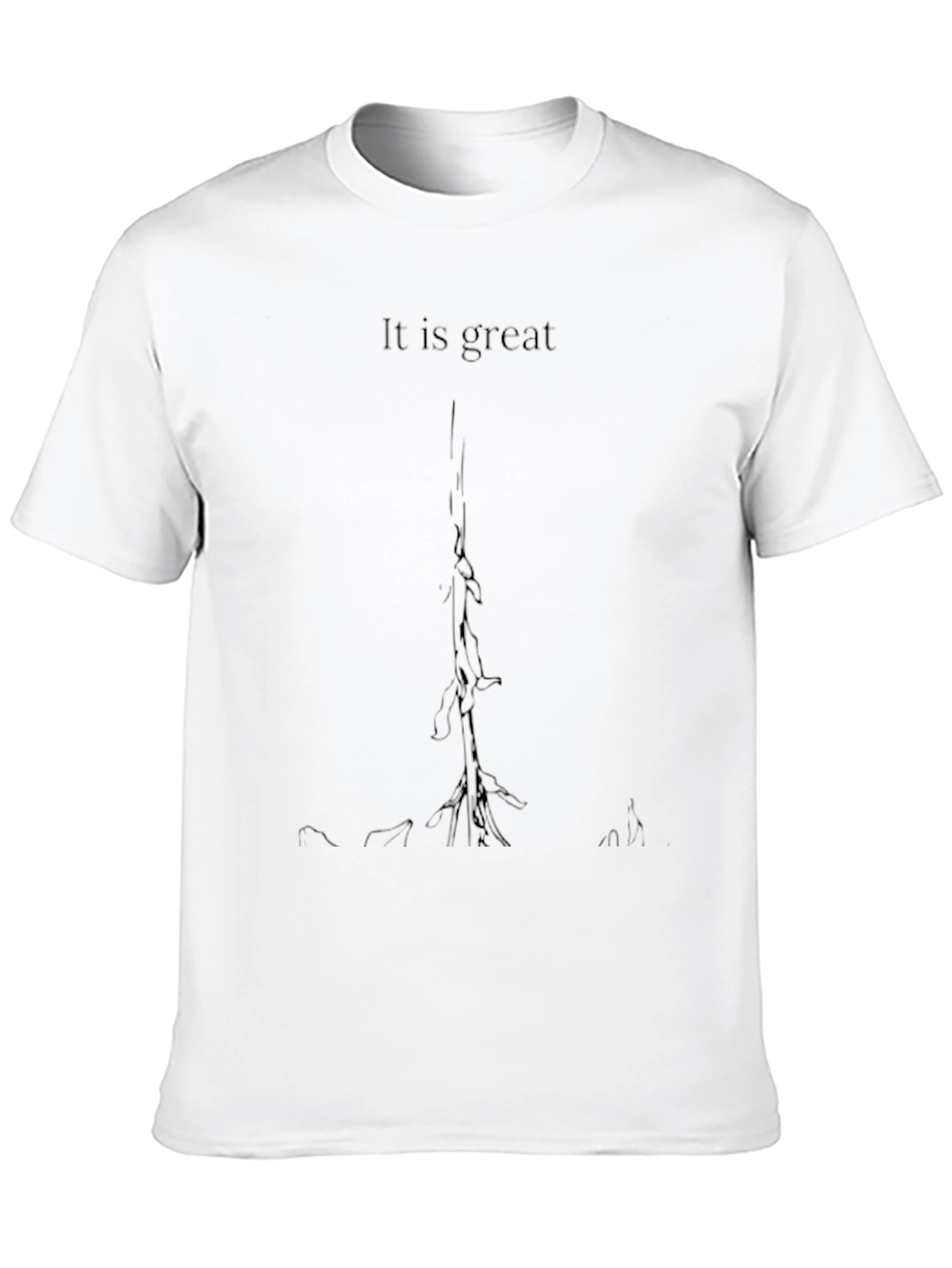 It is Great - Graphic Print Black T-Shirt