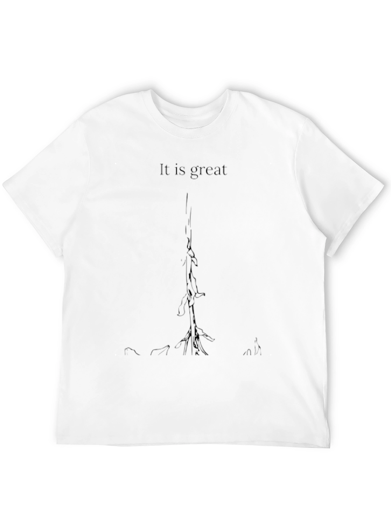 It is Great - Graphic Print Black T-Shirt