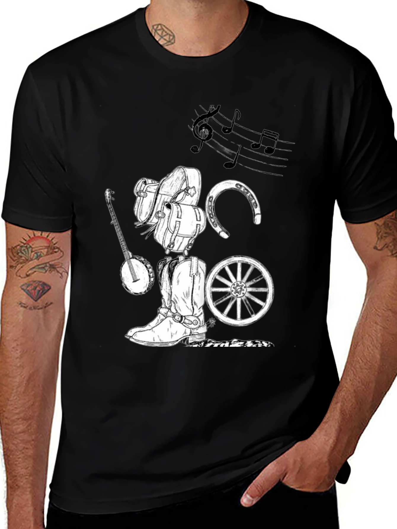 Rustic Cowboy Music Graphic Tee