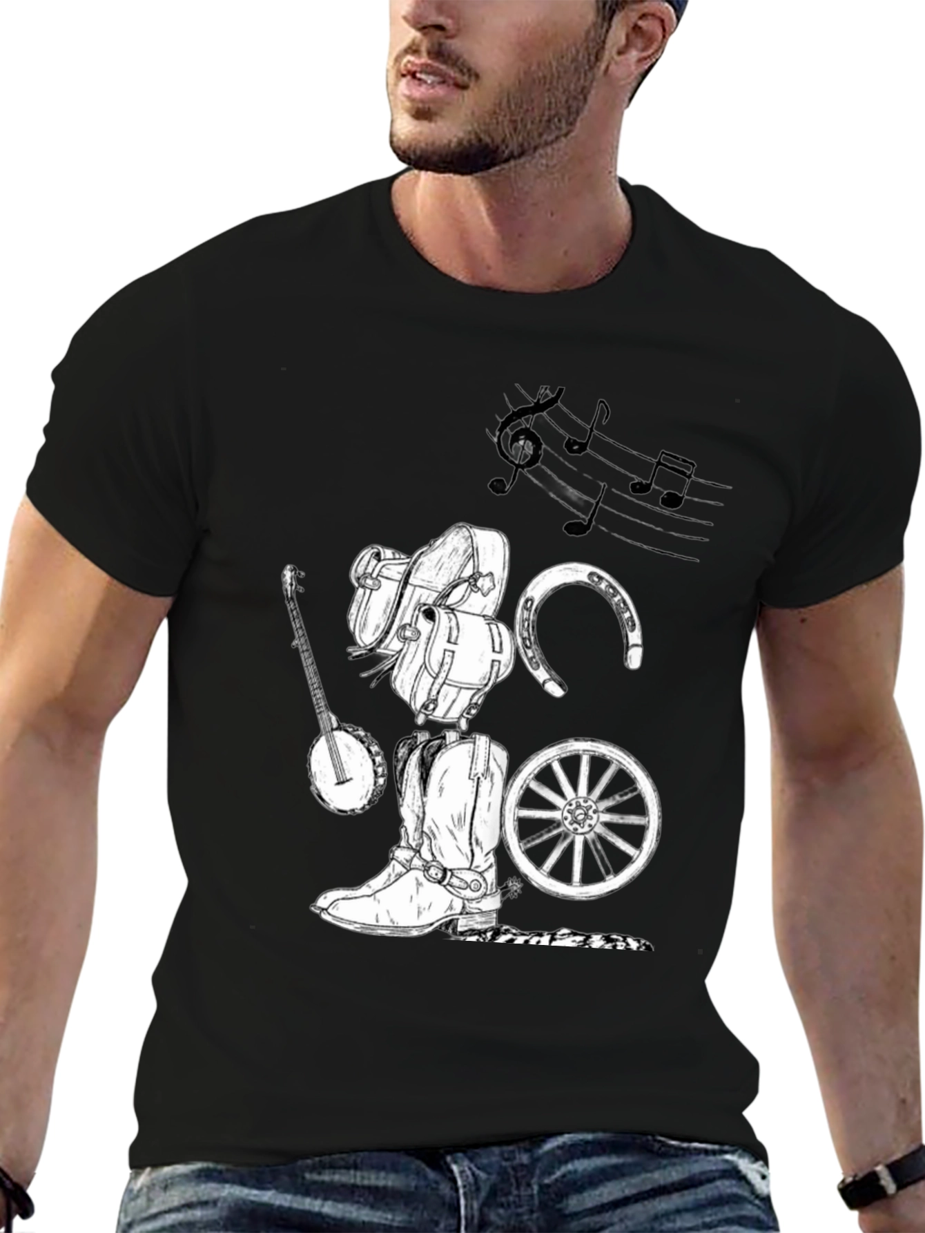 Rustic Cowboy Music Graphic Tee