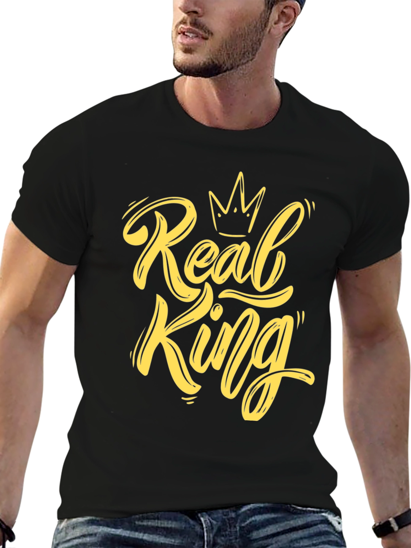 Real King Black Tee