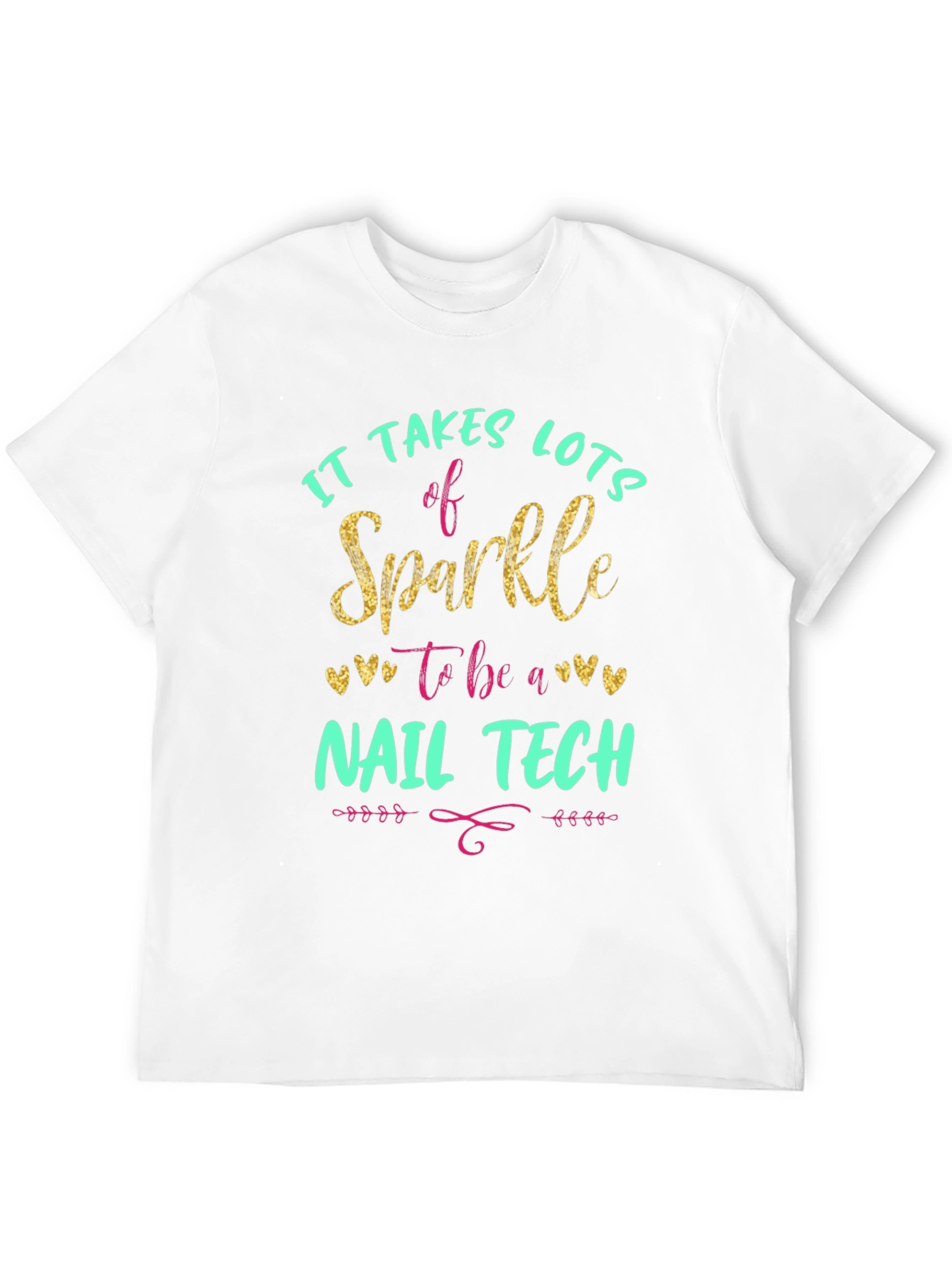 Sparkle Nail Tech Black T-Shirt