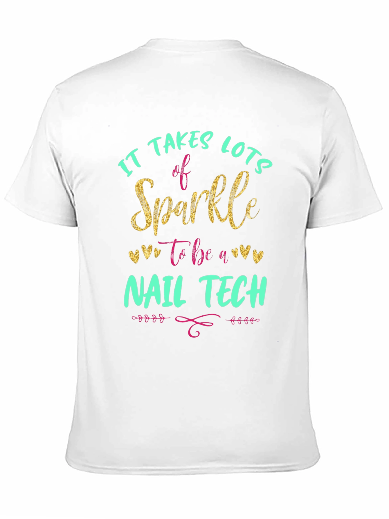 Sparkle Nail Tech Black T-Shirt