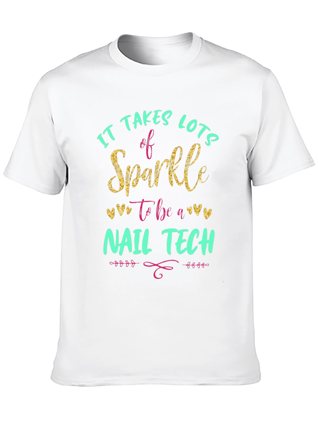 Sparkle Nail Tech Black T-Shirt
