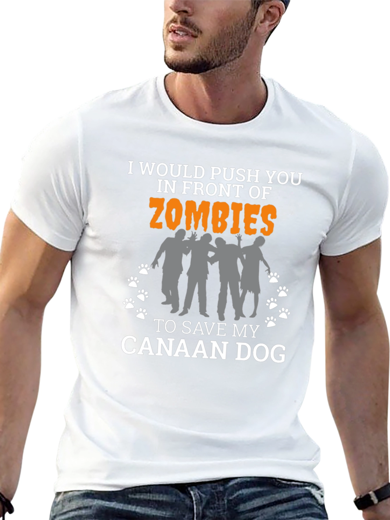 Canaan Dog Zombie T-Shirt: Funny Dog Lover Tee