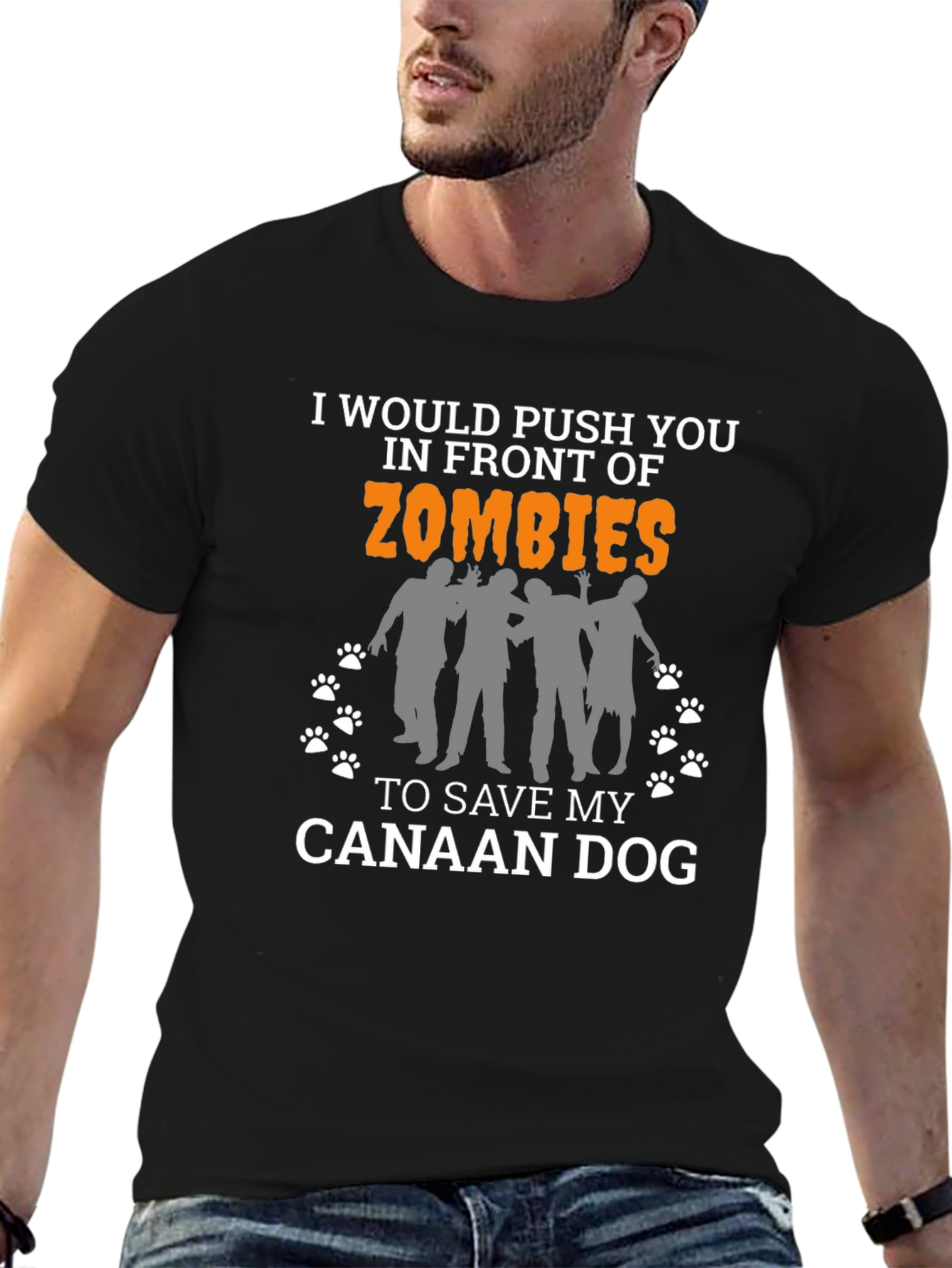 Canaan Dog Zombie T-Shirt: Funny Dog Lover Tee