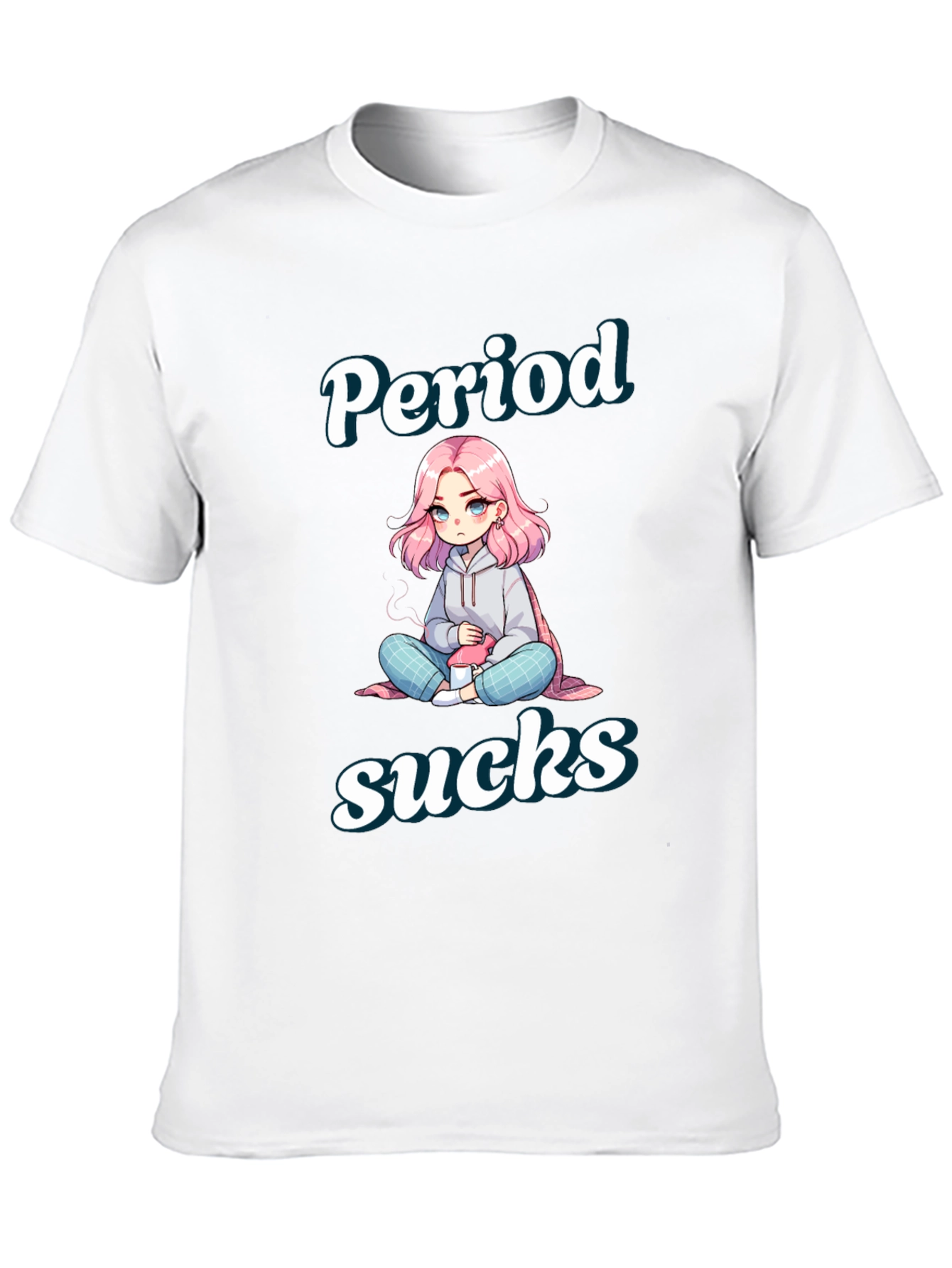 Period Sucks T-Shirt - Cute Anime Design