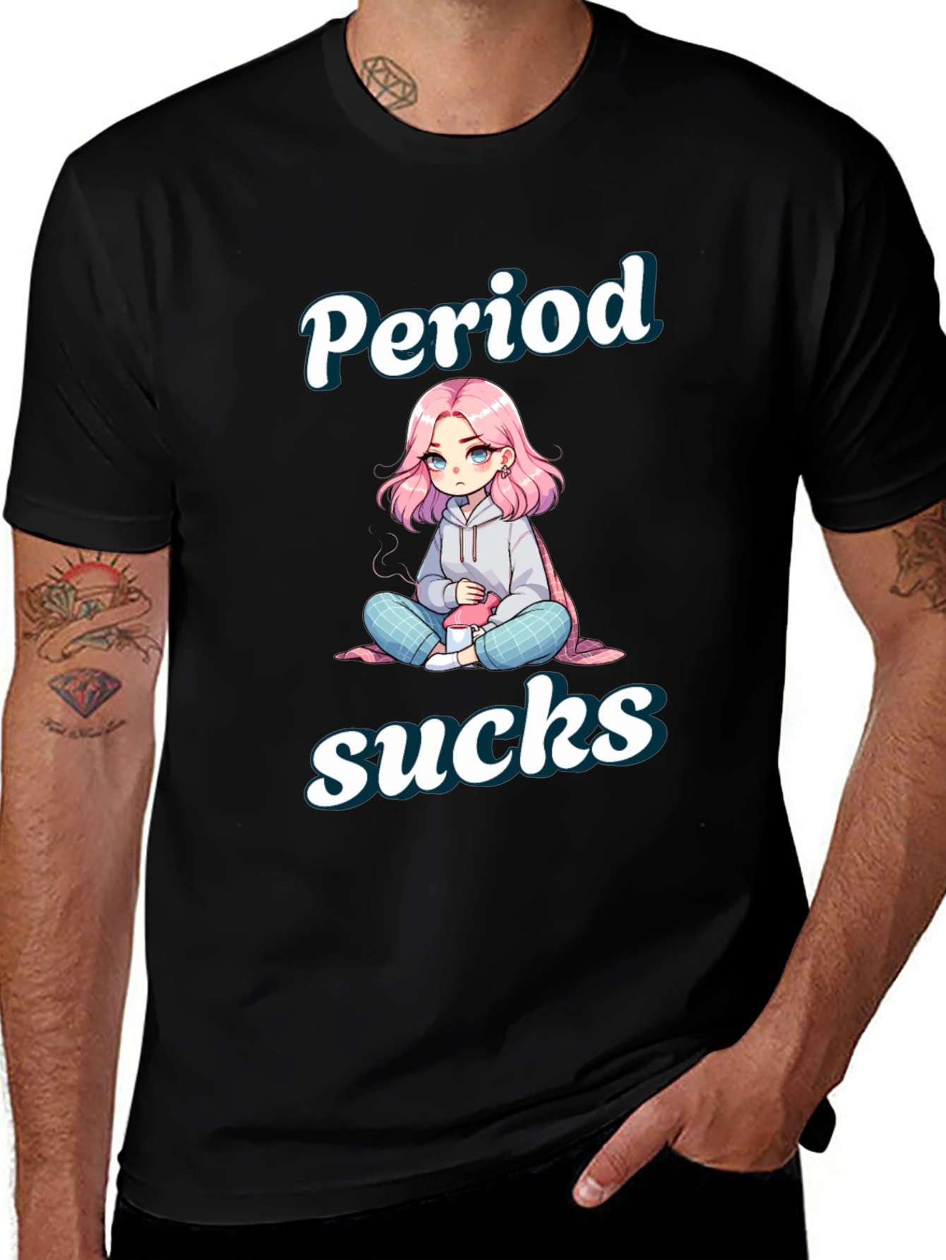 Period Sucks T-Shirt - Cute Anime Design