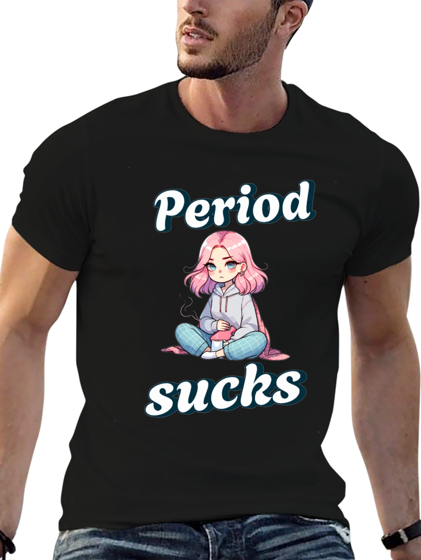 Period Sucks T-Shirt - Cute Anime Design
