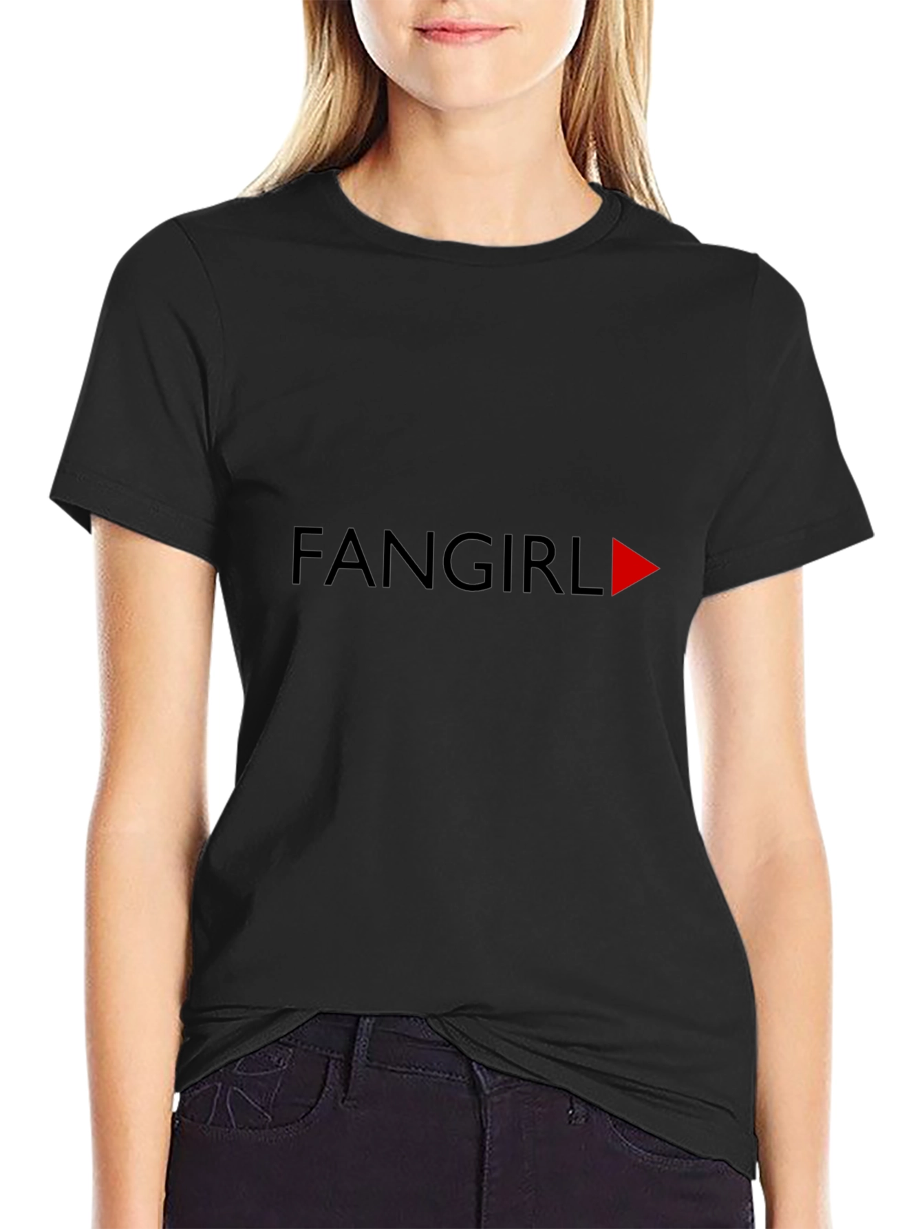 Fangirl Tee - Black T-Shirt with Graphic Print