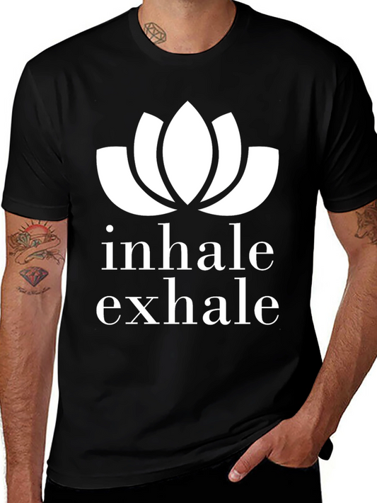 Inhale Exhale Lotus Graphic Tee - Relaxation & Comfort