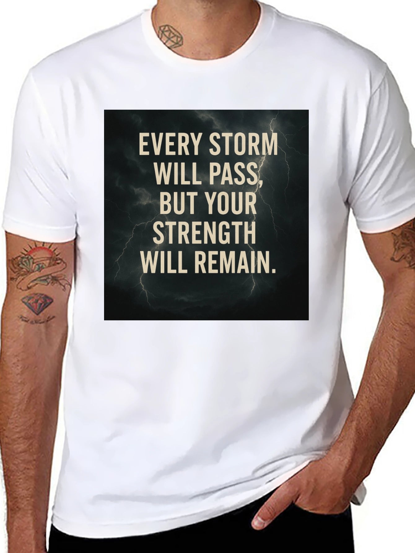 Storm Strength Graphic T-Shirt - Motivational Tee