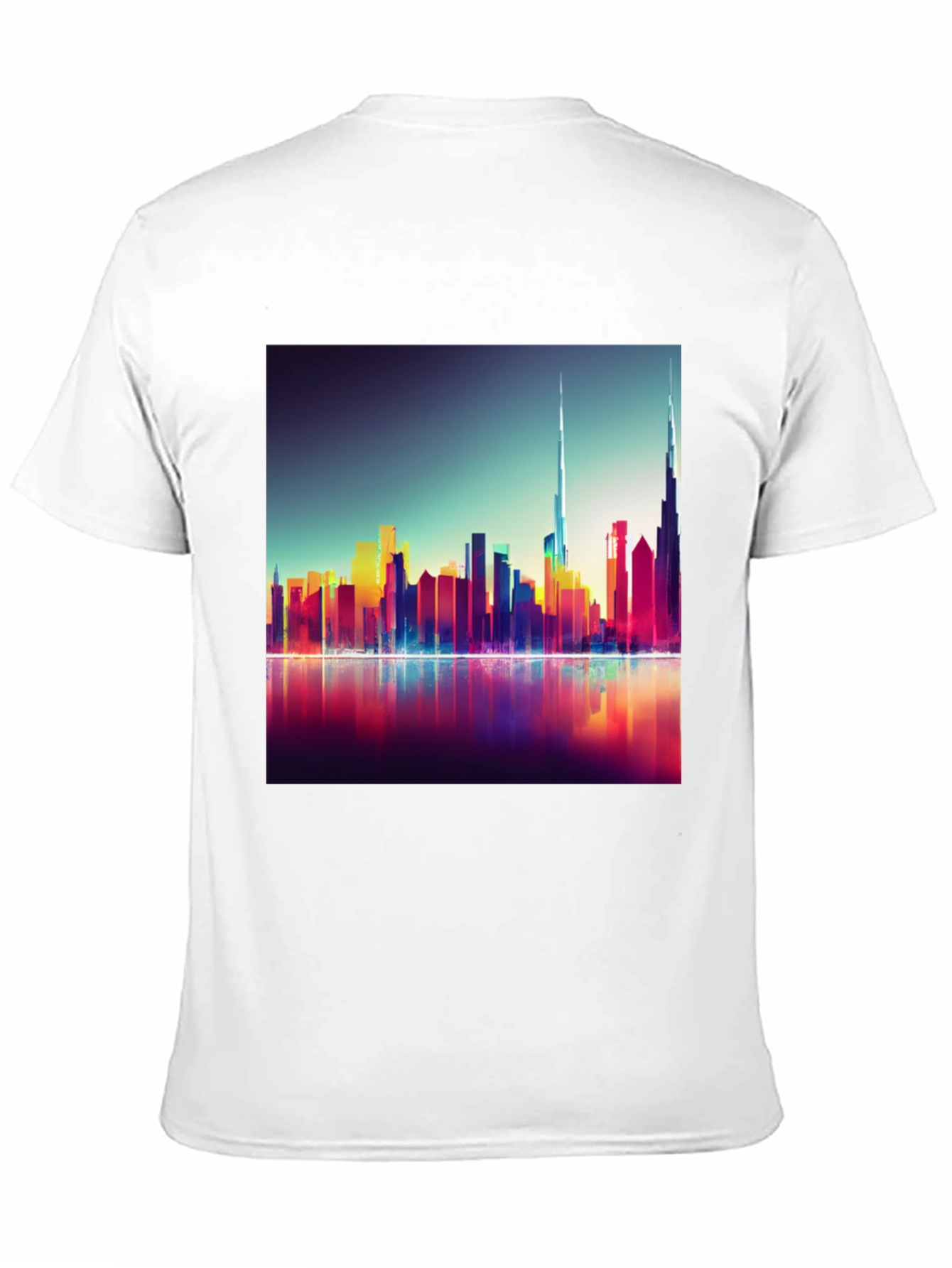 Dubai Skyline Mens Black Graphic Tee