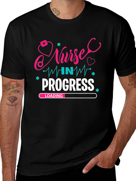 Nurse in Progress Graphic T-Shirt - Black