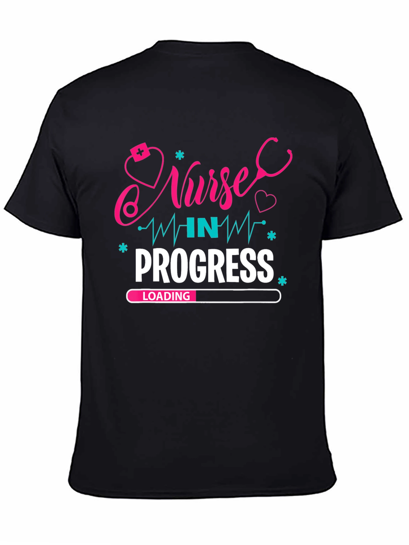 Nurse in Progress Graphic T-Shirt - Black