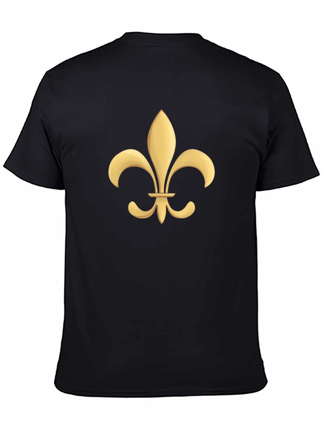 Fleur-de-Lis Graphic Tee - Black Cotton T-Shirt
