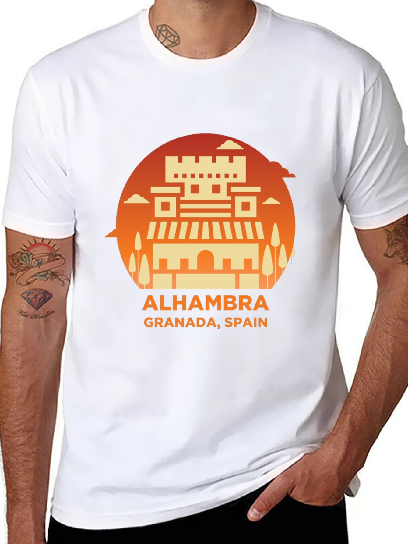 Alhambra Granada Spain Graphic Tee