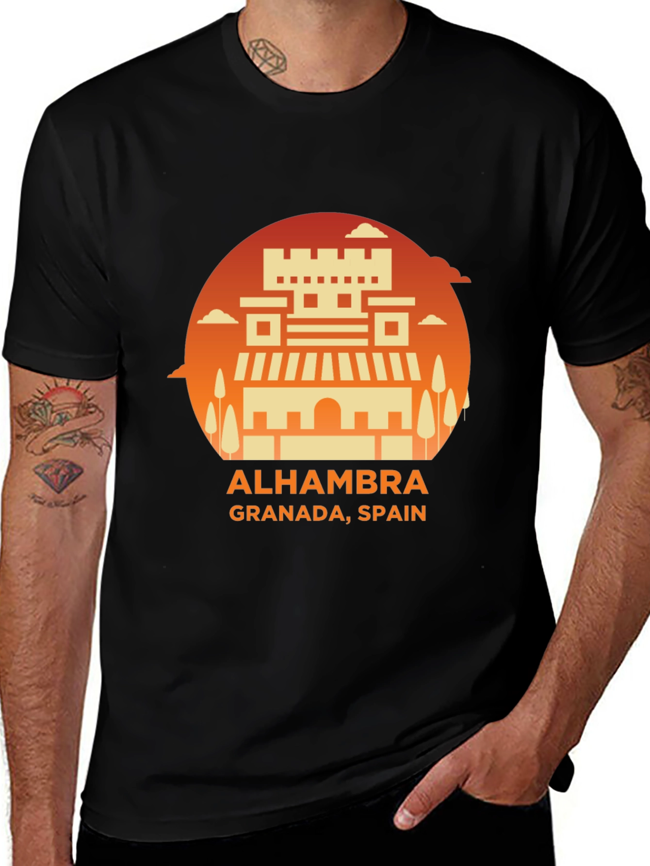 Alhambra Granada Spain Graphic Tee