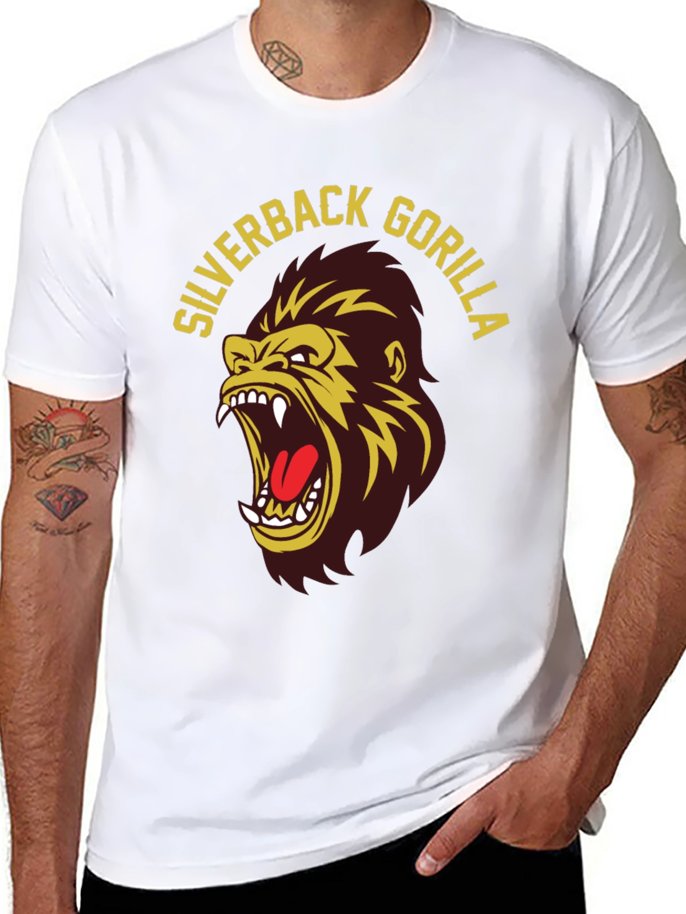 Silverback Gorilla Graphic Tee - Bold Statement Shirt