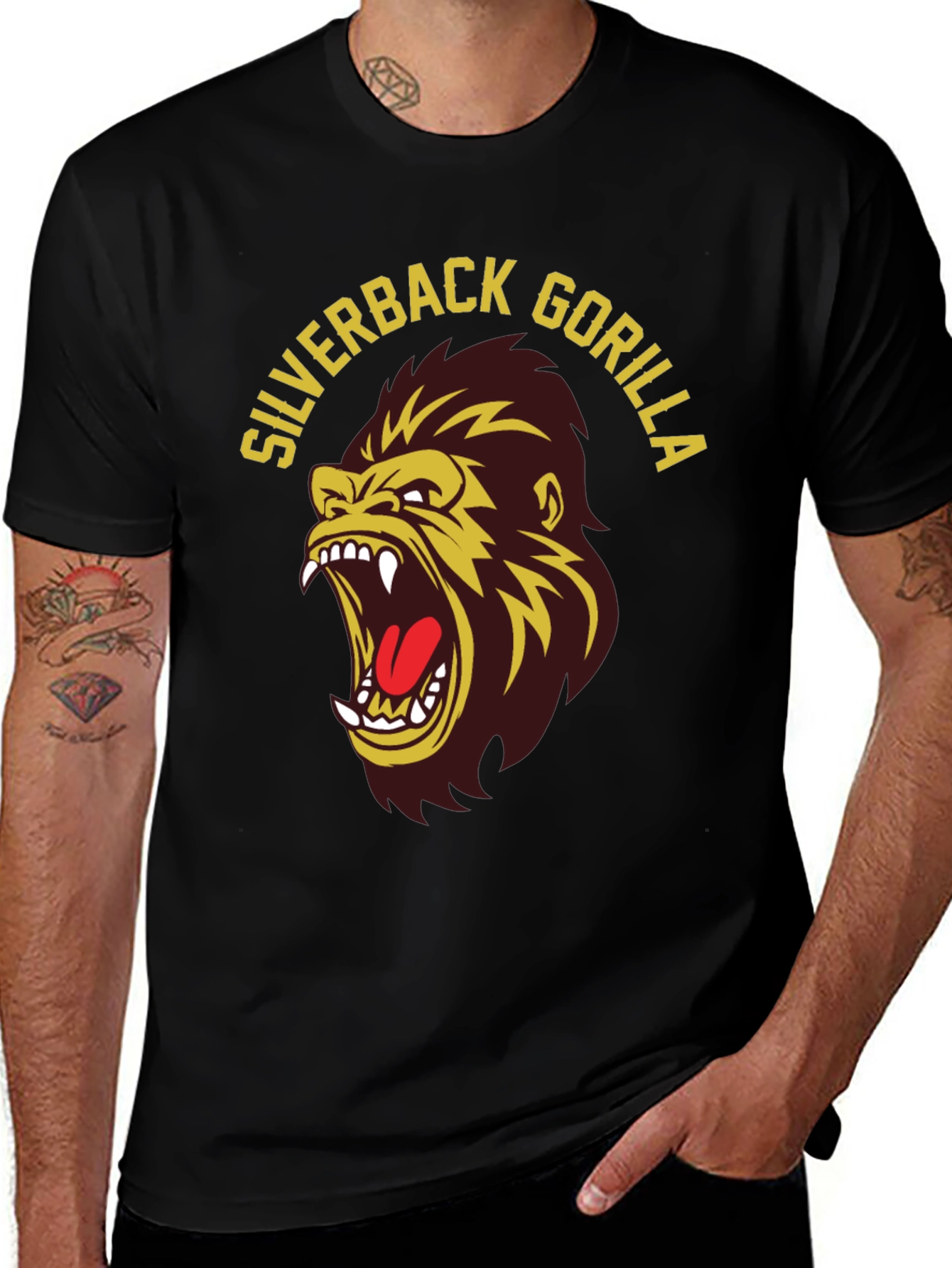 Silverback Gorilla Graphic Tee - Bold Statement Shirt