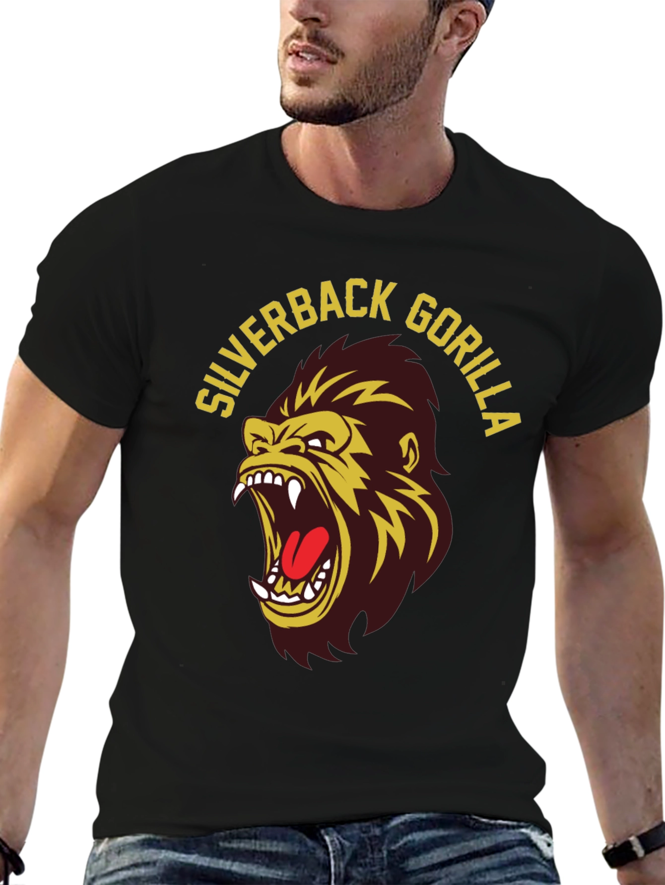 Silverback Gorilla Graphic Tee - Bold Statement Shirt