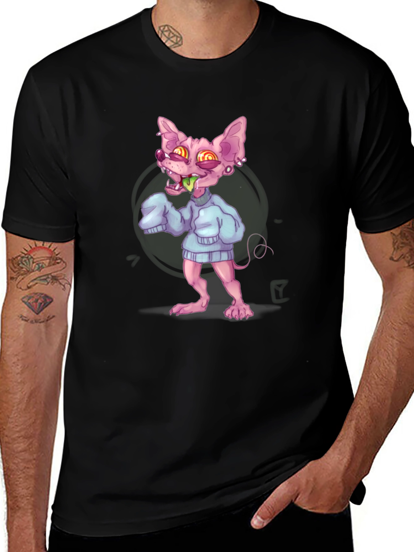 Sphynx Cat Cartoon T-Shirt