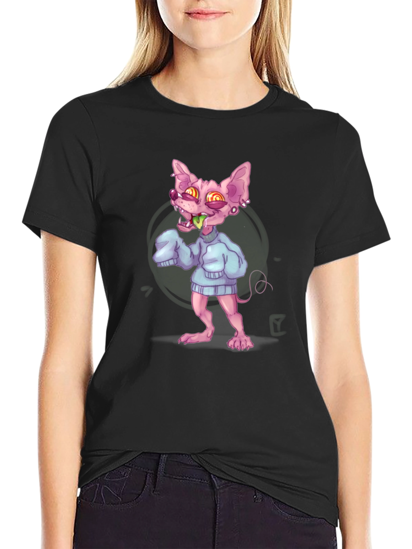 Sphynx Cat Cartoon T-Shirt