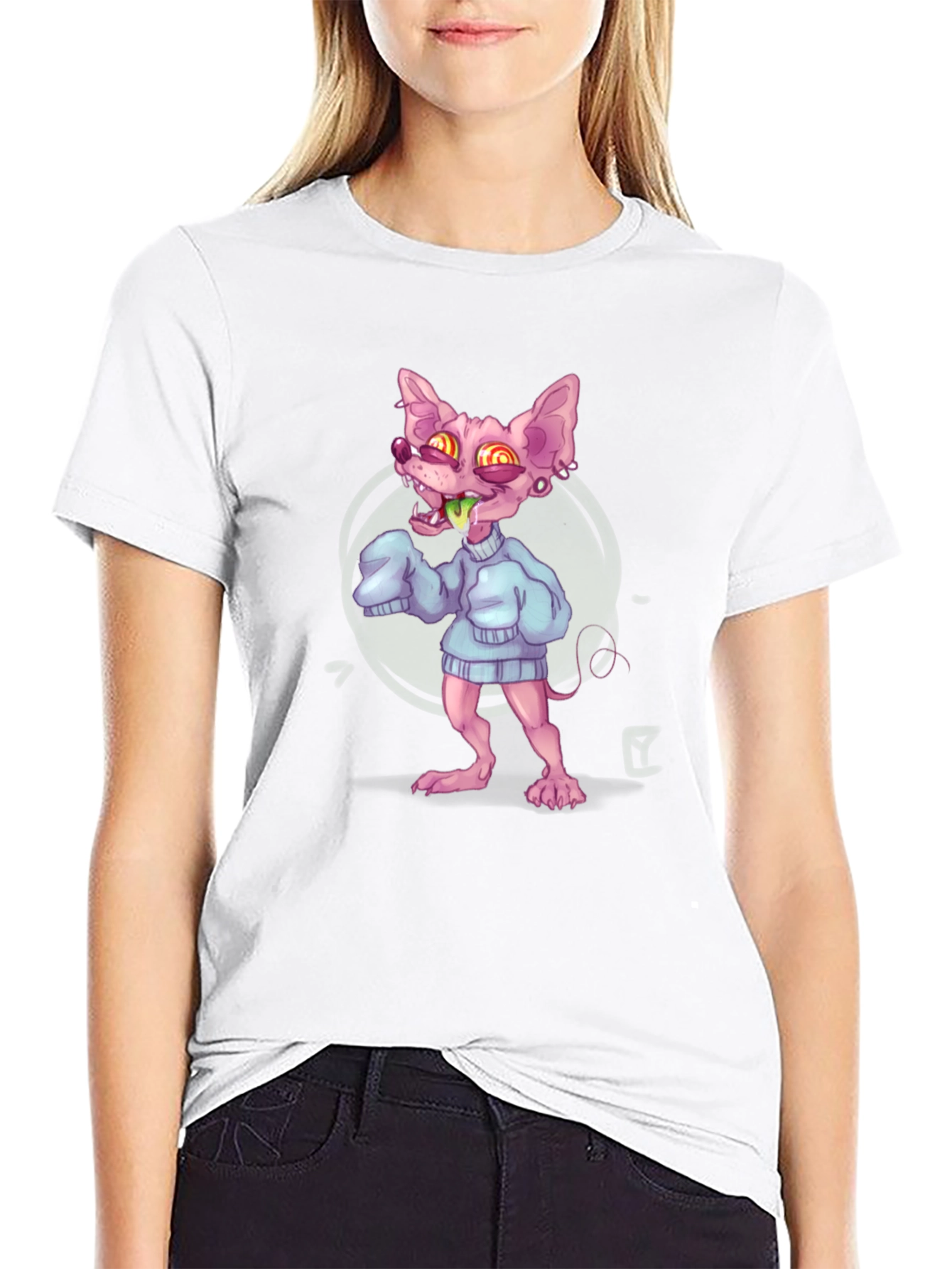 Sphynx Cat Cartoon T-Shirt