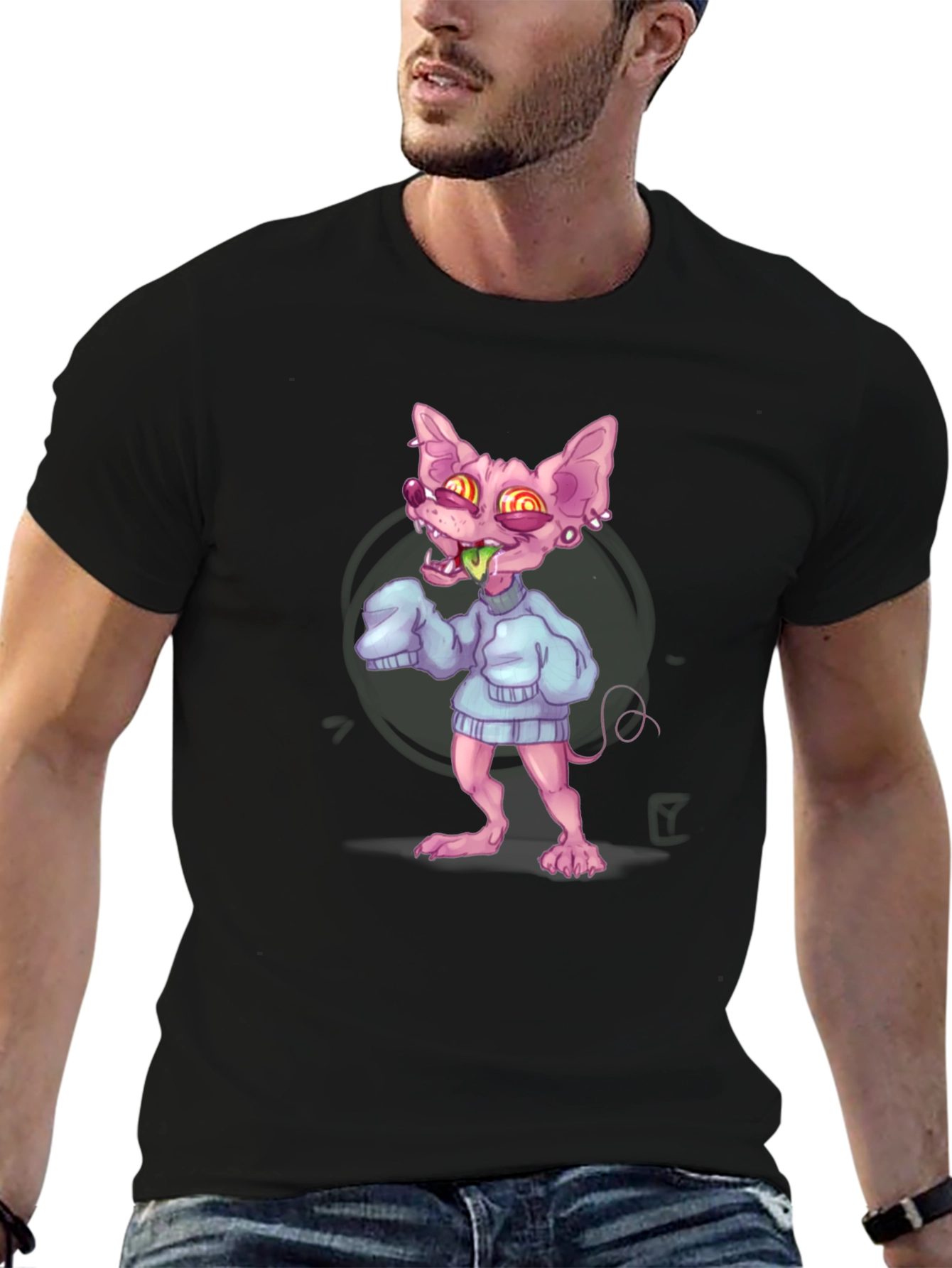 Sphynx Cat Cartoon T-Shirt
