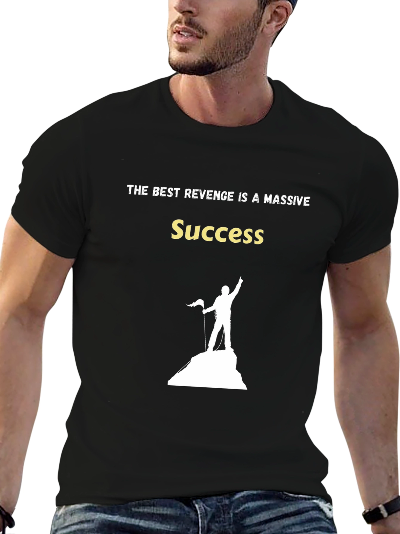 Success Graphic Black T-Shirt